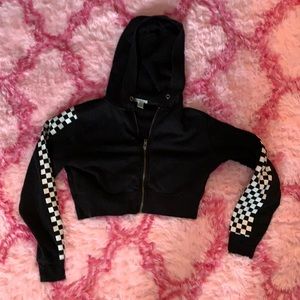 Cute cropped zip hoodie